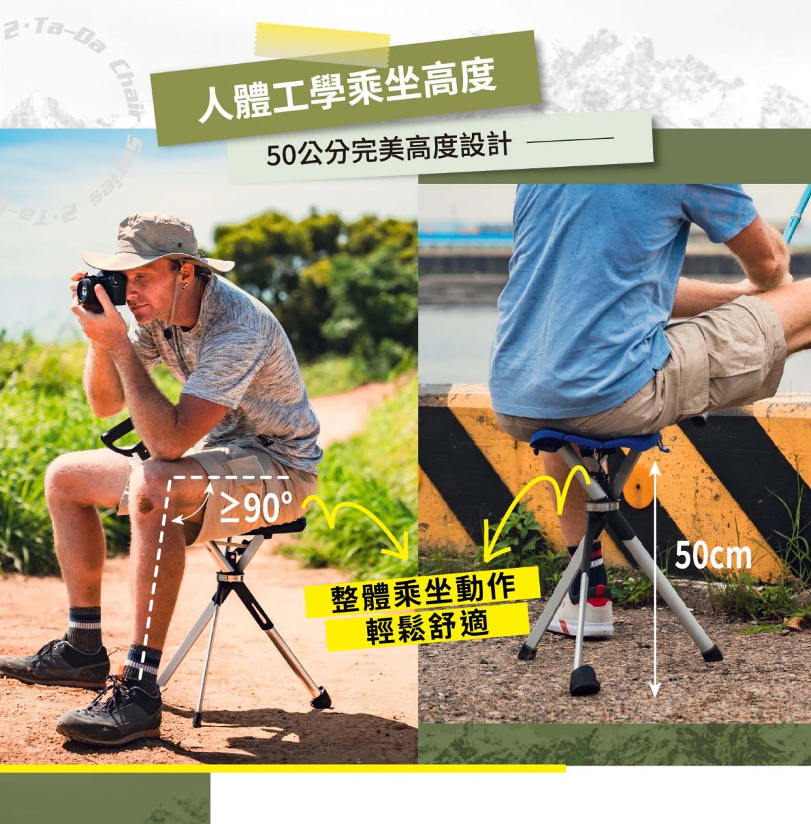 TA-DA - 第二代 泰達輕便折合拐杖椅 行山便攜椅 排隊長者椅 旅行椅 Series 2 2025年 Tada