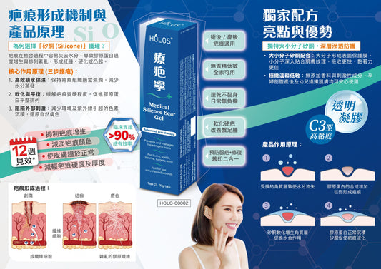 HOLOS 新活方 療疤寧 去疤膏 疤痕膏 淡疤膏 美國原裝進口矽銅