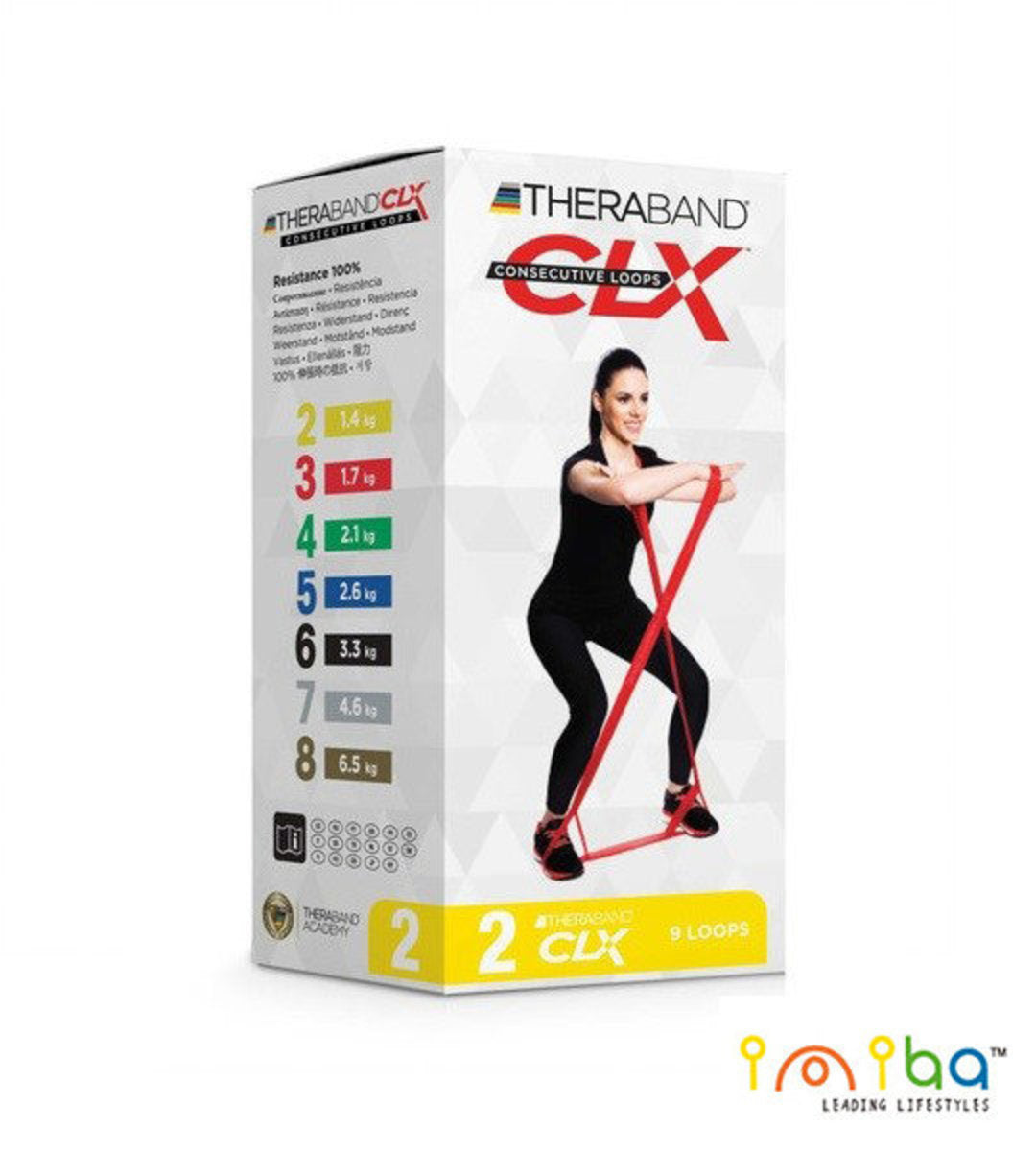 THERABAND 美國品牌 CLX 練力帶 (9環圈)漸進訓練帶 拉筋帶 橡膠拉力帶 物理治療橡筋帶 辧公室拉力運動帶