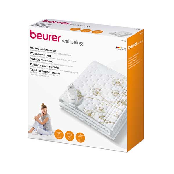 2025 現貨全新德國beurer 百年品牌 UB33 單人電暖床墊 150 x 80cm 厘米 5年保養