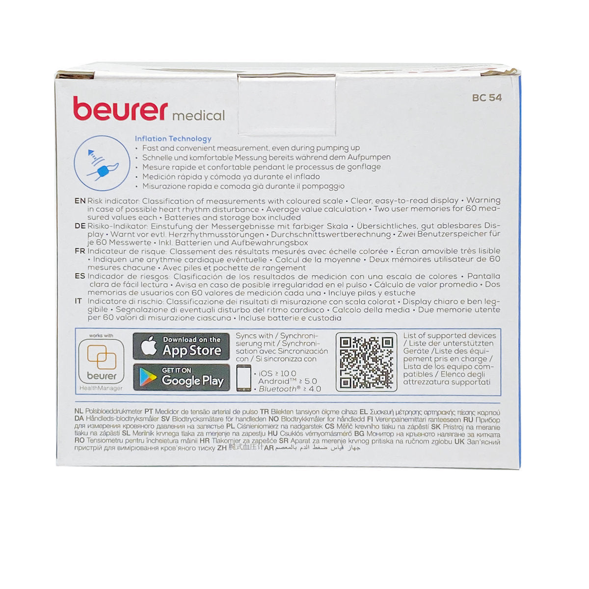 Beurer - 博雅德國百年品牌 BC54 藍牙手腕式血壓計
