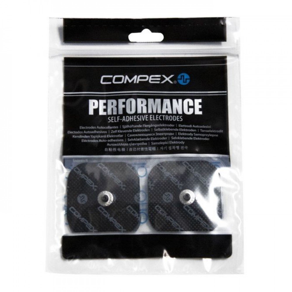 Compex - 方形按扣電極貼 5X5CM適用於COMPEX 肌肉電刺激訓練儀系列Compex 8.0/6.0/5.0/4.0/3.0/2.0/1.0