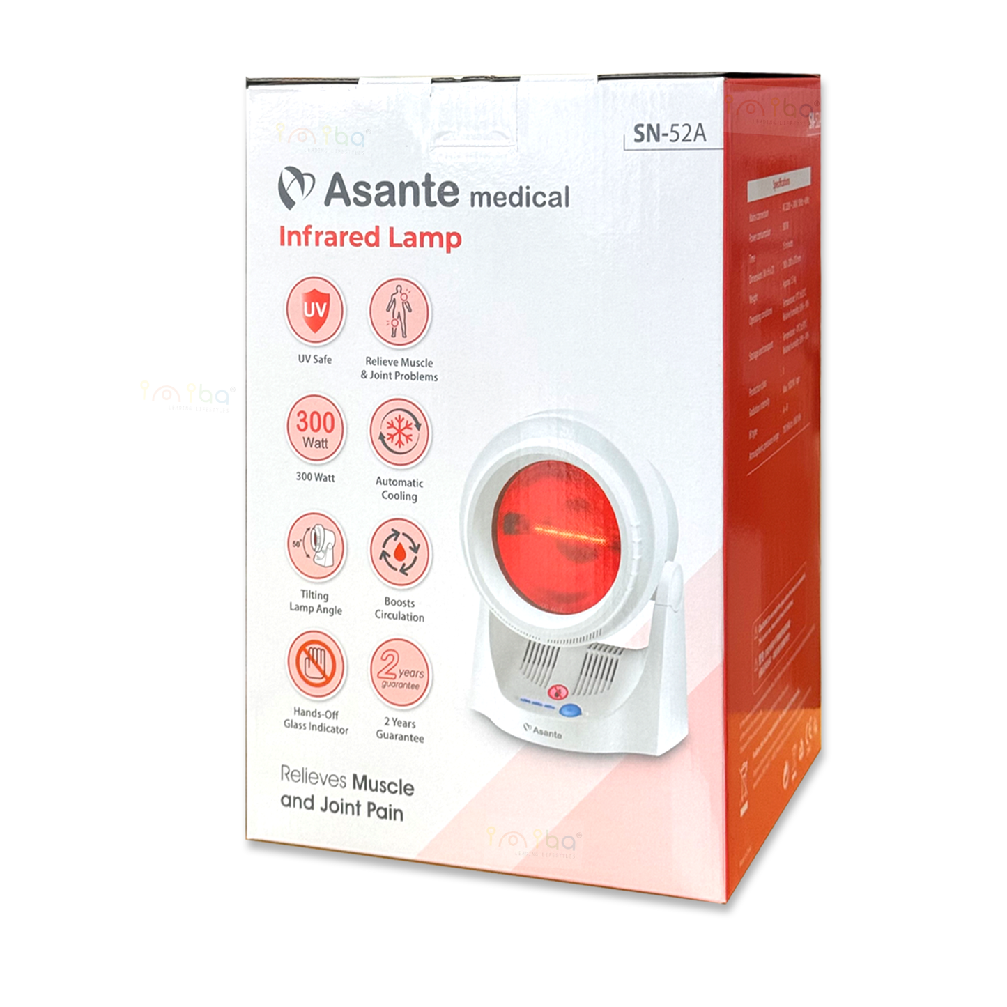 Asante SN-52A紅外線醫療燈 暖光燈 鹵素燈 健康燈 香港三腳插 行貨 兩年保養