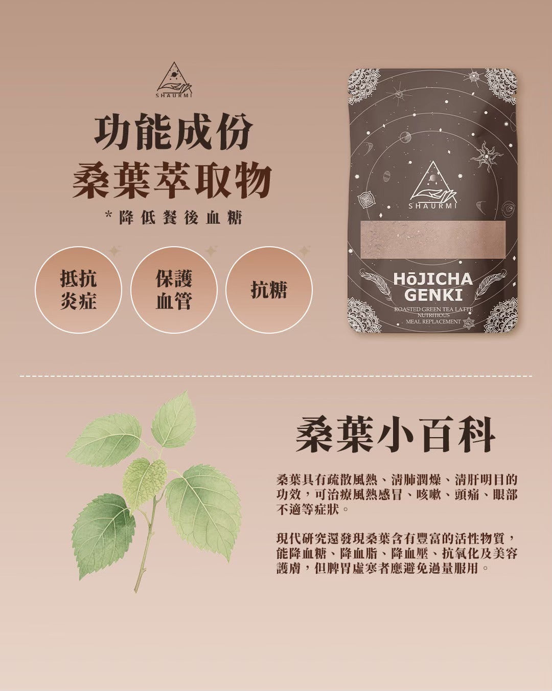 Shaurmi -  HOJICHA GENKI 日式焙茶代餐 減少糖分吸收 14包盒-台灣製造 莎尤美期間限定