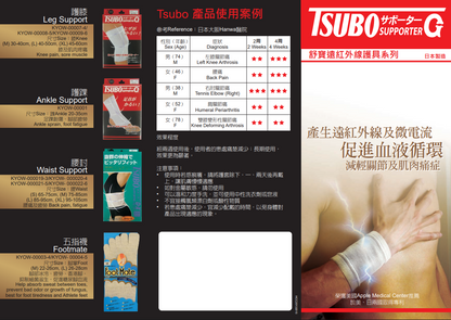 [免運費 現貨出售] Tsubo 日本遠紅外線+ 微電流護具(足部) – 護踝 日本製造