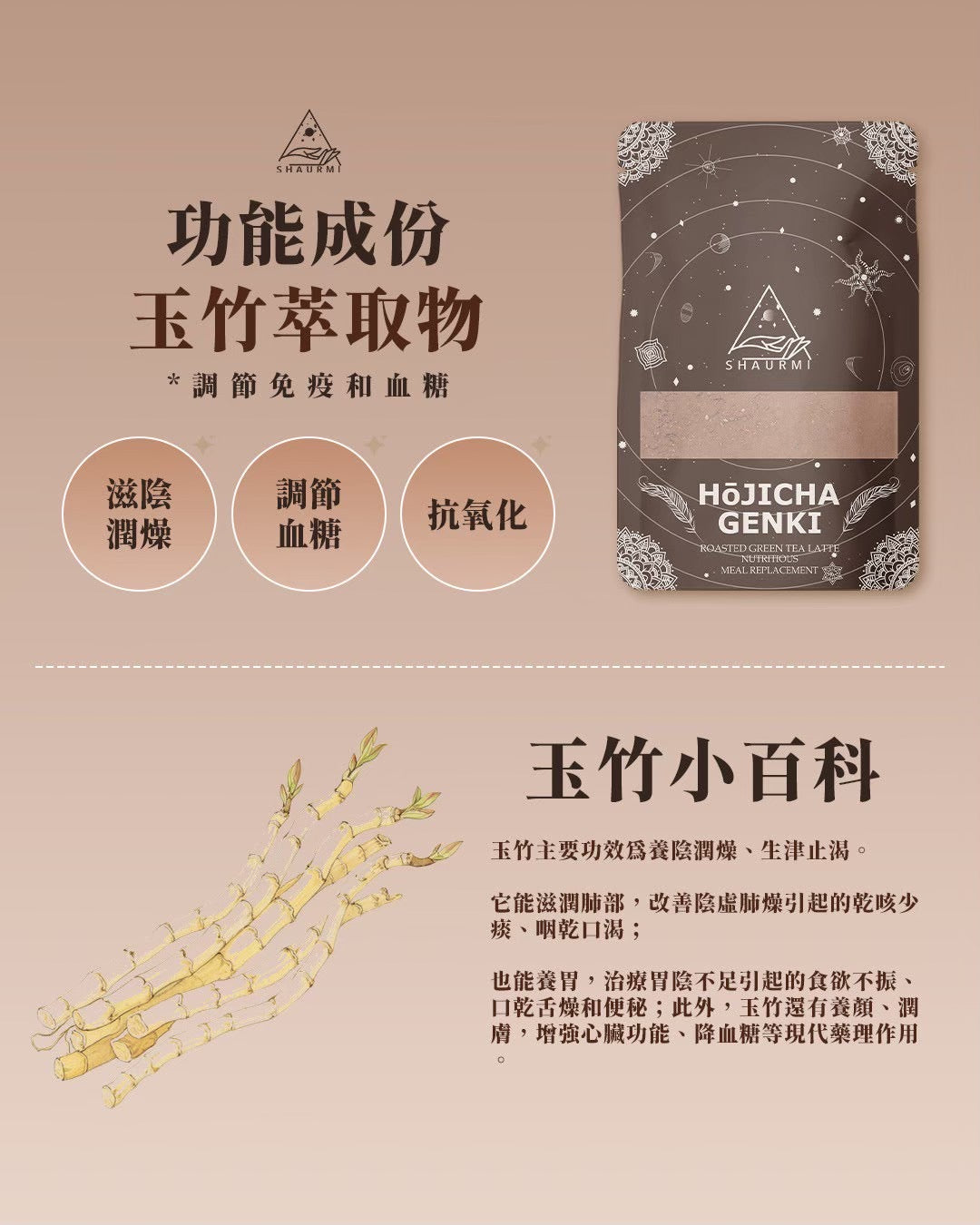 Shaurmi -  HOJICHA GENKI 日式焙茶代餐 減少糖分吸收 14包盒-台灣製造 莎尤美期間限定