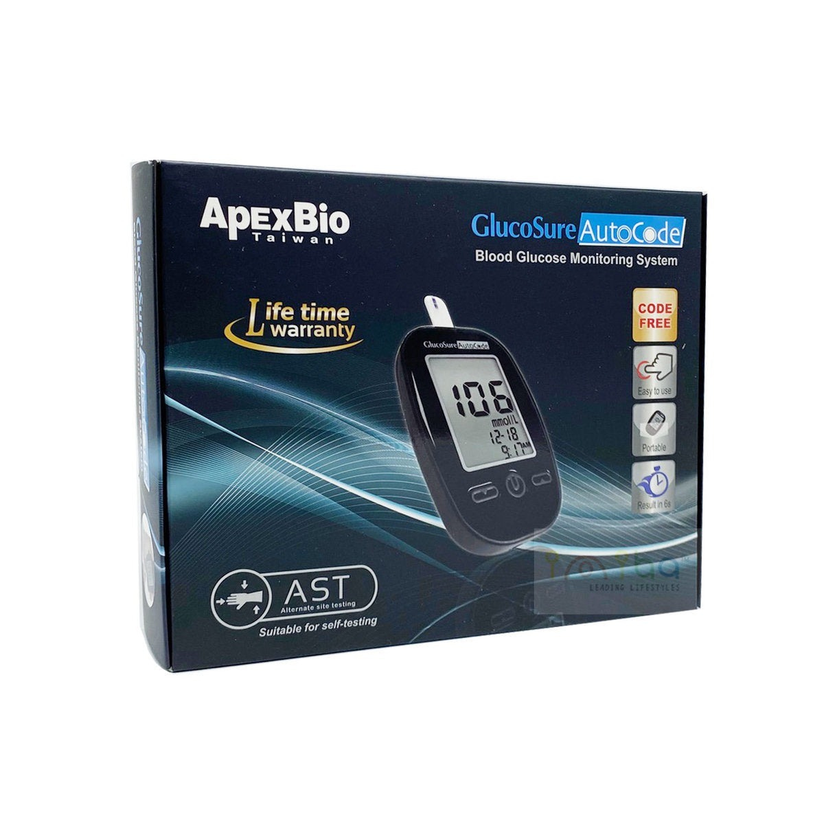 ApexBio - 台灣造驗血糖機 GlucoSure 主機 + 100試紙 + 100採血針 套裝