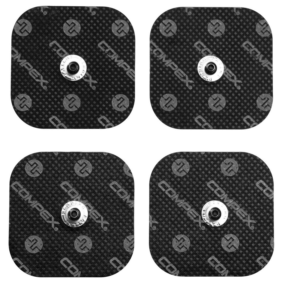 Compex - 方形按扣電極貼 5X5CM適用於COMPEX 肌肉電刺激訓練儀系列Compex 8.0/6.0/5.0/4.0/3.0/2.0/1.0